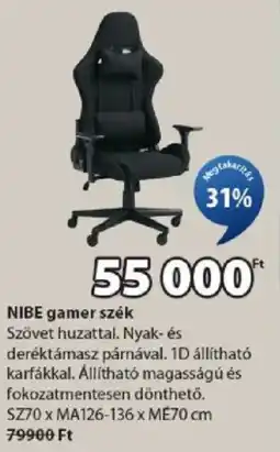 JYSK Nibe gamer szék ajánlat