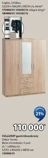 JYSK Vellerup gardróbszekrény ajánlat
