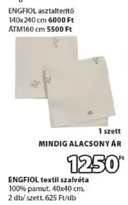 JYSK Engfiol textil szalvéta ajánlat