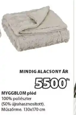 JYSK Myggblom pléd ajánlat