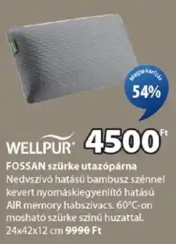 JYSK Wellpur Fossan szürke utazópárna ajánlat