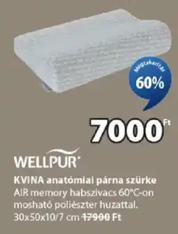 JYSK Wellpur Kvina anatómiai párna szürke ajánlat