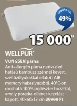 JYSK Wellpur Vongsen párna ajánlat