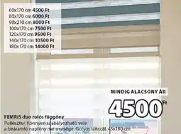 JYSK Femris duo rolós függöny ajánlat