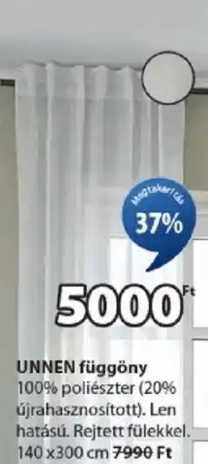 JYSK Unnen függöny ajánlat