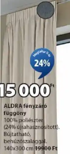 JYSK Aldra fényzáró függöny ajánlat