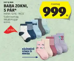 ALDI Lily & Dan baba zokni ajánlat