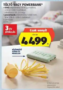 ALDI Töltő / Powerbank ajánlat