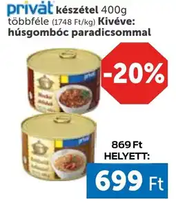 PRIVÁT Privát készétel ajánlat