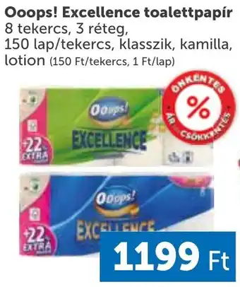 PRIVÁT Ooops! Excellence toalettpapír ajánlat
