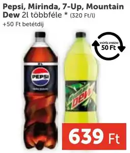 PRIVÁT Pepsi, Mirinda, 7-Up, Mountain Dew ajánlat