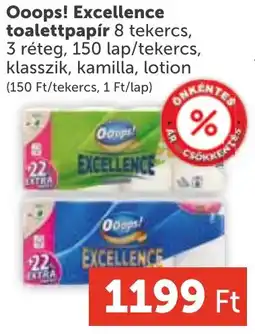 PRIVÁT Ooops! Excellence toalettpapír ajánlat