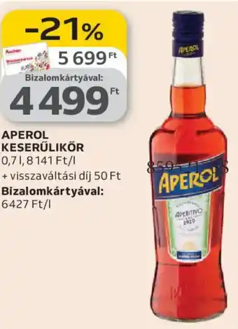 Auchan Aperol keserűlikör ajánlat