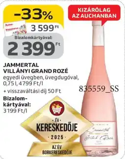Auchan Jammertal Villányi Grand Rozé ajánlat