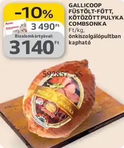 Auchan Gallicoop füstölt-fött, kötözött pulyka combsonka ajánlat
