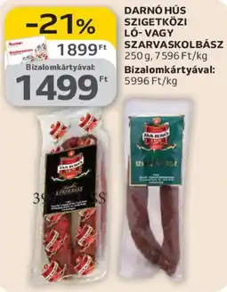Auchan Darnó hús szigetközi ló-vagy szarvaskolbász ajánlat