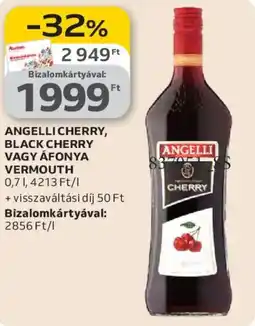 Auchan Angelli Cherry, black cherry, áfonya vermouth ajánlat
