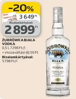 Auchan Żubrówka biała vodka ajánlat