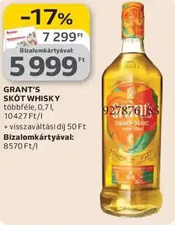 Auchan Grant's Skót whisky ajánlat