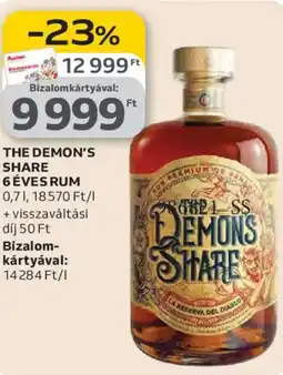 Auchan The Demon's Share 6 éves rum ajánlat