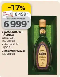 Auchan Zwack Kosher pálinka ajánlat