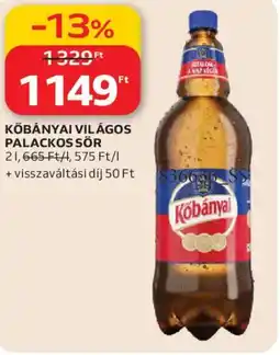 Auchan Kőbányai világos palackos sör ajánlat