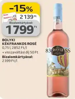 Auchan Bolyki Kékfrankos Rosé ajánlat