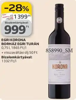 Auchan Egri Korona borház egri turán ajánlat
