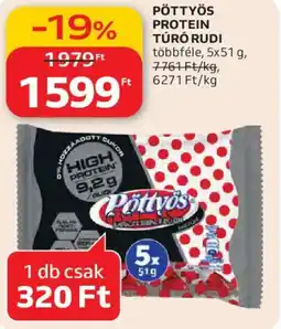 Auchan Pöttyös Protein Túró Rudi ajánlat