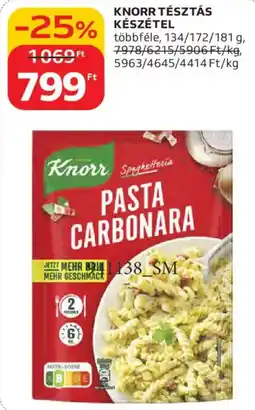 Auchan Knorr tésztás készétel ajánlat