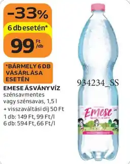 Auchan Emese ásványvíz ajánlat