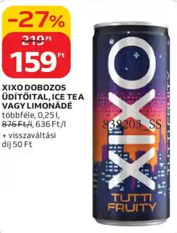 Auchan XIXO dobozos üdítőital, ice tea, limonádé ajánlat