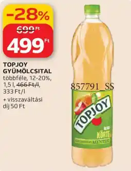 Auchan Topjoy gyümölcsital ajánlat