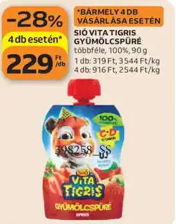 Auchan Sió Vita Tigris gyümölcspüré ajánlat