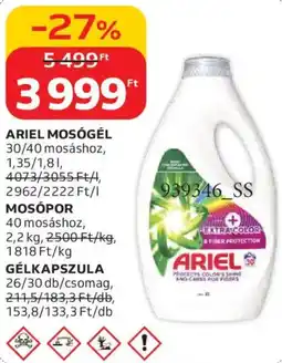 Auchan Ariel mosógél / mosópor / gelkapszula ajánlat