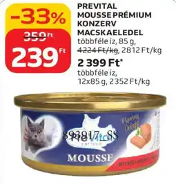 Auchan Prevital Mousse Prémium konzerv macskaeledel ajánlat