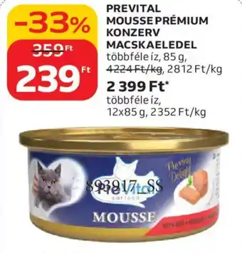 Auchan Prevital Mousse Prémium konzerv macskaeledel ajánlat