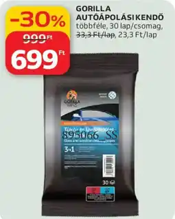 Auchan Gorilla autóápolási kendő ajánlat