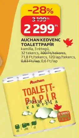 Auchan Auchan Kedvenc toalettpapír ajánlat