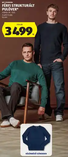 ALDI Up 2 Fashion Férfi strukturált pulóver ajánlat