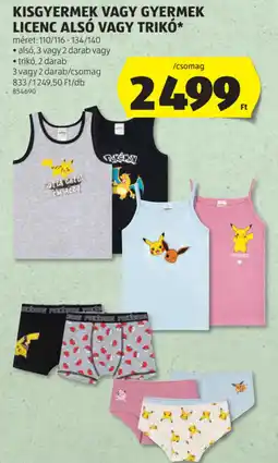 ALDI Kisgyermek, gyermek licenc alsó, trikó ajánlat