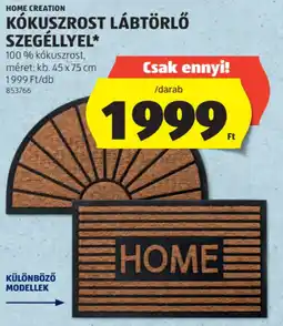 ALDI Home Creation Kókuszrost lábtörlő szegéllyel ajánlat