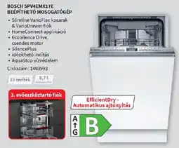 MediaMarkt Bosch SPV4EMX17E beépíthető mosogatógép ajánlat