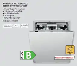 MediaMarkt Whirlpool WIO 30540 PELG beépíthető mosogatógép ajánlat
