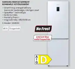 MediaMarkt Samsung RB34C672DWW/EF kombinált hűtőszekrény ajánlat
