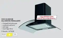MediaMarkt Cata CK-6000 BK Fali kürtős páraelszívó ajánlat