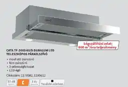 MediaMarkt Cata TF-2003 60/D duralum LED teleszkópos páraelszívó ajánlat