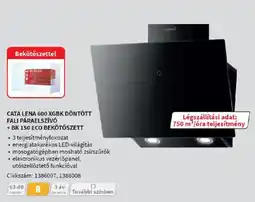 MediaMarkt Cata Lena 600 XGBK döntött fali páraelszívó + BK 150 ECO bekötőszett ajánlat
