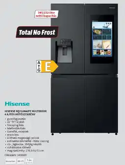 MediaMarkt Hisense RQ760N4IFE multidoor 4 ajtós hűtőszekrény ajánlat