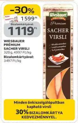 Auchan Wiesbauer Prémium Sacher Virsli ajánlat